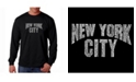 LA Pop Art Men's Word Art Long Sleeve T-Shirt- New York City Neighborhoods